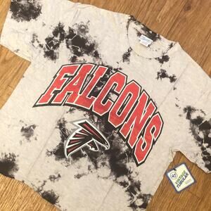 47 Brand Vintage Tubular Atlanta Falcons Tie Dye Cropped Shirt Size Medium